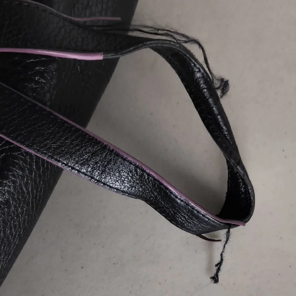 Coach Black and Purple Backpack with Pebbled Texture F12014